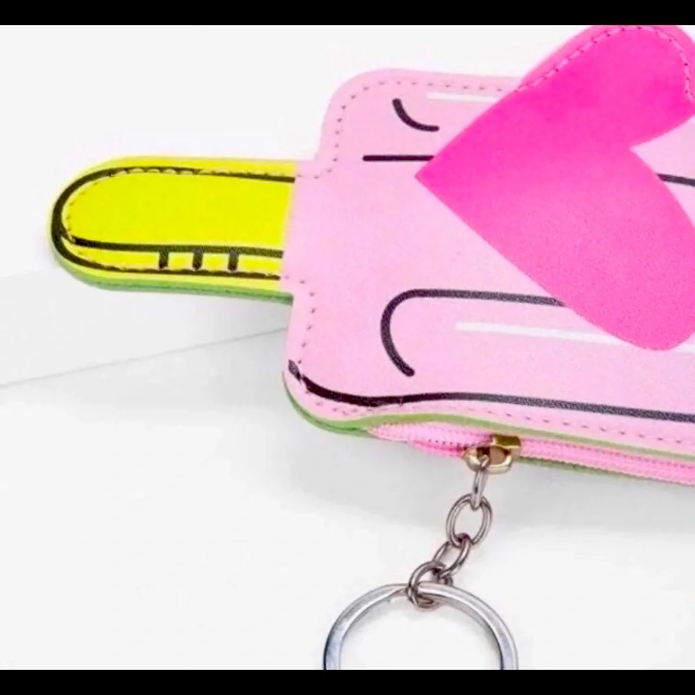 Vintage “LICK ME’Flavor Of The Month Popsicle Coin Purse Keychain Fun Colle.